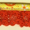 Matsa 144322/11 Кружево-рюш с окантовкой косой бейкой, ширина 25 мм, цвет рыжий