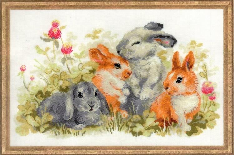 Набор для вышивания Риолис 1416 Забавные крольчата