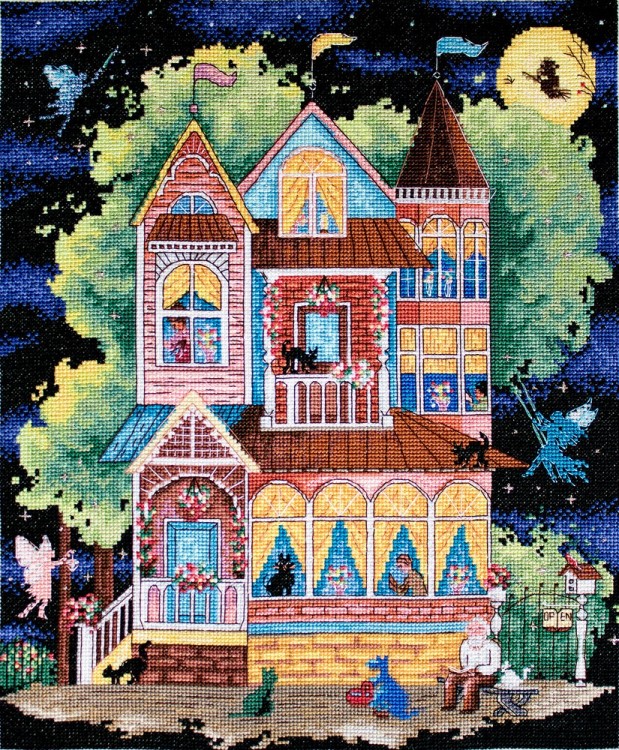 Набор для вышивания LetiStitch 937 Fairy tale house (Сказочный домик)