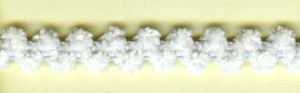 Matsa 1313/00 Резинка декоративная "шенилл", ширина 9.2 мм, цвет белый