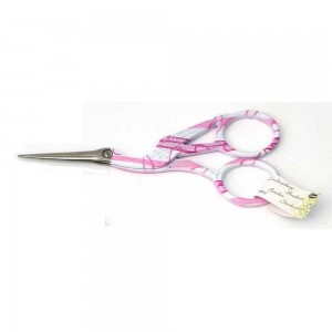 Hemline B4812 Ножницы для вышивания "Цветы" розовые