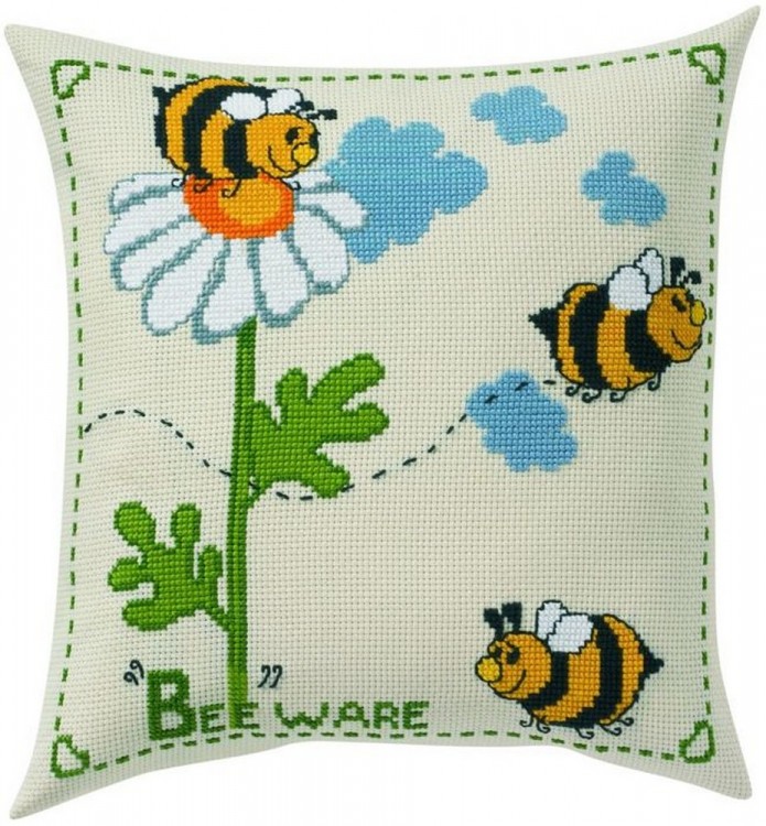 Набор для вышивания Permin 83-1310 Подушка "Пчелки"