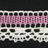 IEMESA 1745/F0 Мерсеризованное хлопковое кружево, ширина 22 мм, цвет кремовый с розовым
