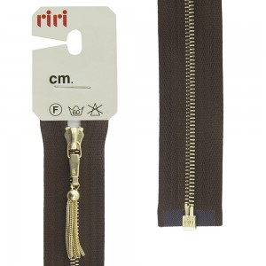 Riri 3003948/60/2225 Молния металлическая, разъемная, 4 мм, 60 см, коричневый