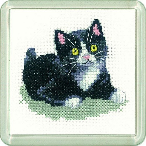 Набор для вышивания Heritage CFBW1259A Чёрно-белый котёнок