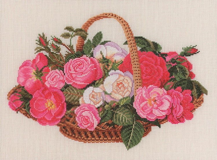 Набор для вышивания Eva Rosenstand 14-280 Розы в корзине