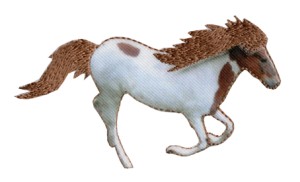 HKM 33205/1SB Термоаппликация "Pony galloppierend Schecke"