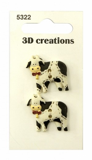 Blumenthal Lansing 5322 Пуговицы "3D Creations" B/W Cow