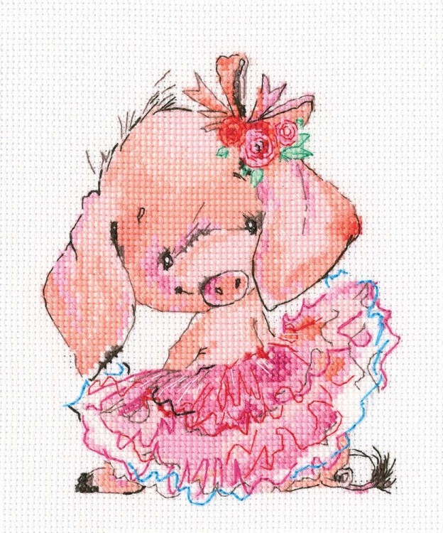 Набор для вышивания РТО C314 Розовая балерина