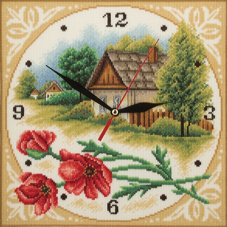 Набор для вышивания Панна CH-1563 (Ч-1563) Часы. Домик