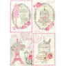 Stamperia DFSA4062 Бумага рисовая "La vie en Rose"