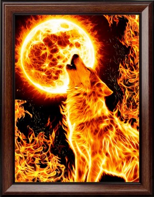 Алмазная живопись АЖ-1855 Огненный волк