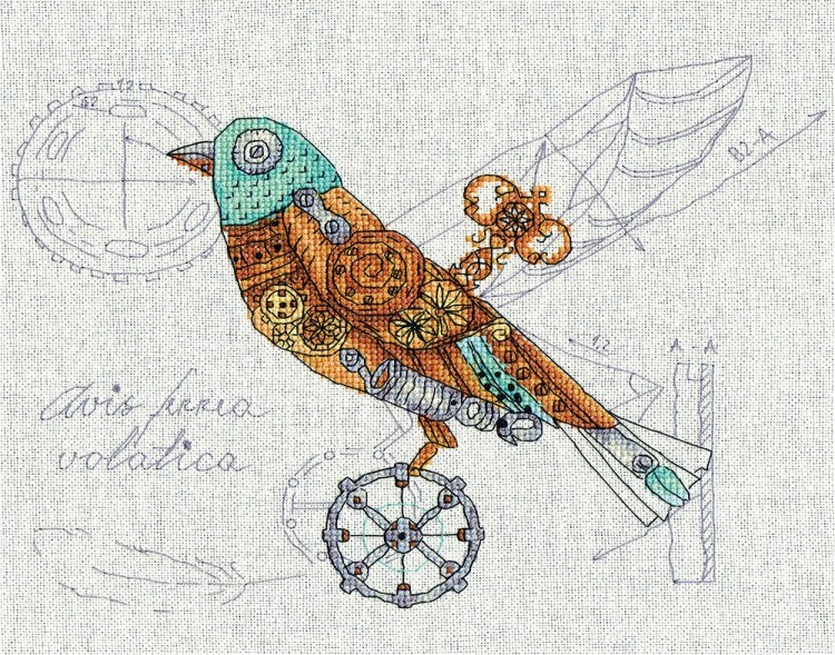 Набор для вышивания Панна M-1871 (М-1871) Птица механическая
