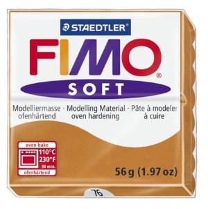 Fimo 8020-76 Полимерная глина Soft коньяк