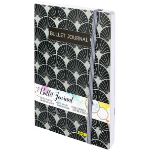 Online 02249 Скетчбук "Bullet Journal" с разметкой, дизайн обложки "Bohemian Art"