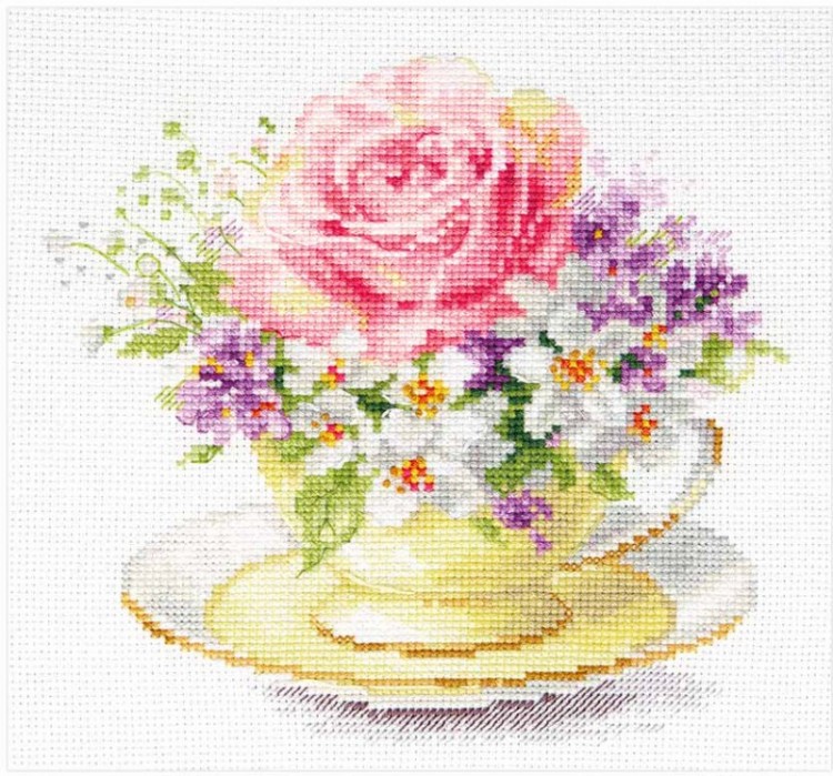 Набор для вышивания Алиса 2-56 Легкие краски утра. Чашечка с розой
