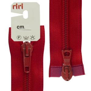 Riri 2522084/80/2407 Молния спираль, разъемная, 2 замка, 6 мм, 80 см, красный