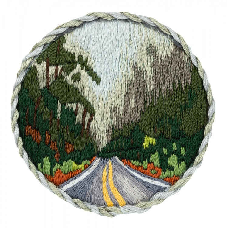 Набор для вышивания Панна JK-2186 Брошь "Дорога в лесу"