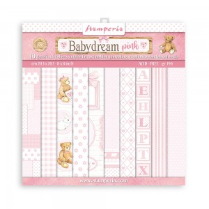 Stamperia SBBS58 Набор бумаги для скрапбукинга "BabyDream Pink"