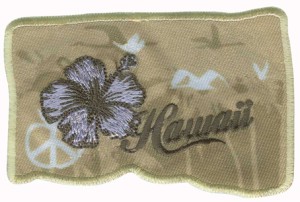 HKM 30321/1SB Термоаппликация "Гавайи, фиолетовый цветок"