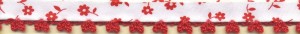 Matsa 244135/1 Косая бейка с фестонным краем, ширина 14 мм, цвет белый с красным