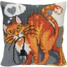 Набор для вышивания Collection D'Art 5406 Подушка "Хитрый кот"