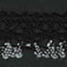 IEMESA 3247/J4 Мерсеризованное хлопковое кружево, ширина 15 мм, цвет серебро с черным