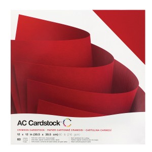 American Crafts 376903 Набор текстурированного кардстока "Crimson"