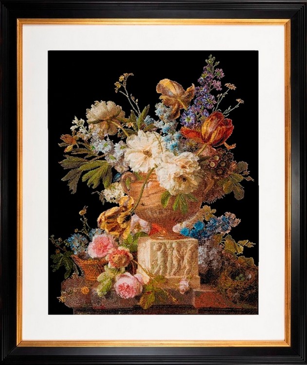 Набор для вышивания Thea Gouverneur 580.05 Flower Still Life with an Alabaster Vase (Натюрморт с цветами в алебастровой вазе)
