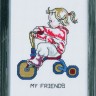 Набор для вышивания Permin 92-1184 Девочка на трёхколесном велосипеде