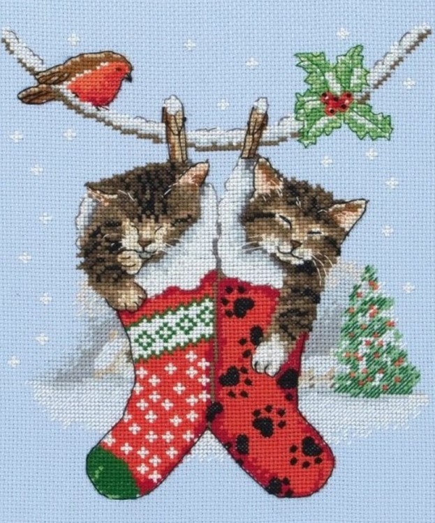 Набор для вышивания Anchor PCE0504 Рождественские котята