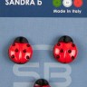 Sandra CARD140 Пуговицы, черный, красный