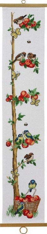 Набор для вышивания Permin 35-4119 Яблоки и птицы