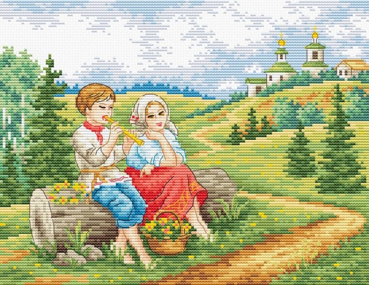 Набор для вышивания Многоцветница МКН 136-14 Иван да Марья