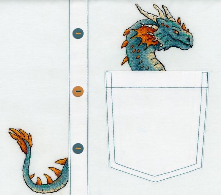 Набор для вышивания Жар-Птица В-252 Благородный дракон