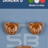 Sandra CARD142 Пуговицы, коричневый