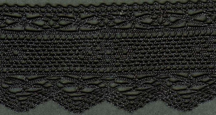 IEMESA 1797/14 Мерсеризованное хлопковое кружево, ширина 47 мм, цвет черный