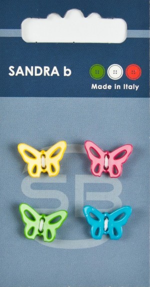 Sandra CARD143 Пуговицы, желтый, розовый, зеленый, голубой