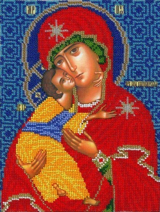 Набор для вышивания Вышиваем бисером L-160 Владимирская Богородица