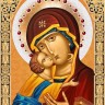 Алмазная живопись АЖ-1844 Икона Владимирская богородица