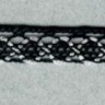 IEMESA 3155/J4 Мерсеризованное хлопковое кружево, ширина 13 мм, цвет черный с серебристым