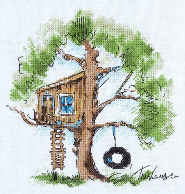 Набор для вышивания Панна PS-1952 (ПС-1952) Домик на дереве