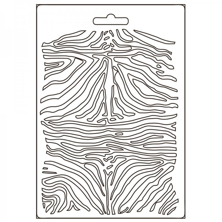 Stamperia K3PTA5617 Форма для мягких моделирующих паст "Savana zebra pattern"