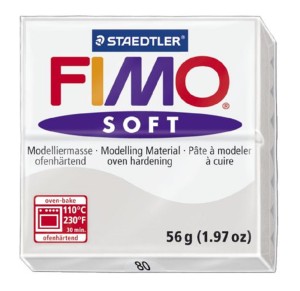 Fimo 8020-80 Полимерная глина Soft серый дельфин