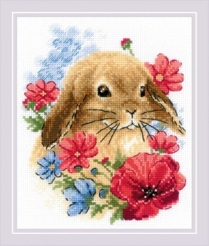 Риолис 1986 Кролик в цветах