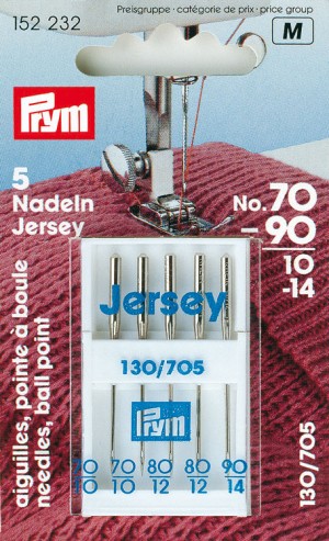 Prym 152232 Специальные иглы для швейных машин с плоской колбой, №70-90 ДЖЕРСИ