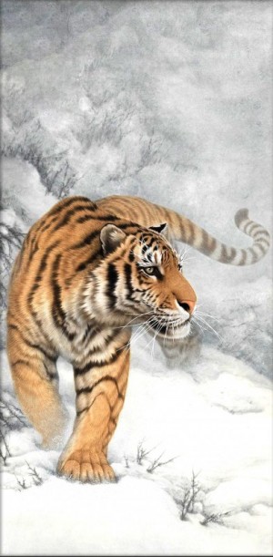 Алмазная живопись АЖ-4128 Тигр зимой