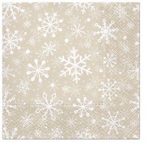 PAW Decor Collection SDL230611 Салфетка трехслойная для декупажа "Рождественские снежинки"