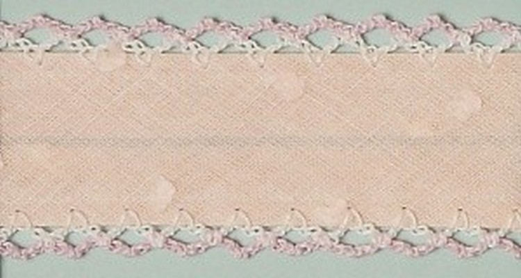 LAKIDAIN RUBI-3EBIC/2-1 Косая бейка декоративная, цвет розовый с белым, ширина 30 мм