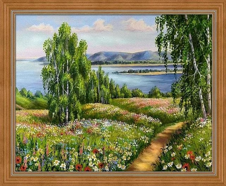 Алмазная живопись АЖ-1683 Цветущий луг